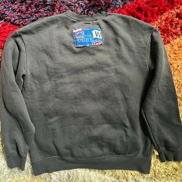 Chicago Cubs sweatshirt, upcycled Fly the W crewneck, reworked Adult LG - Picture 3 of 5